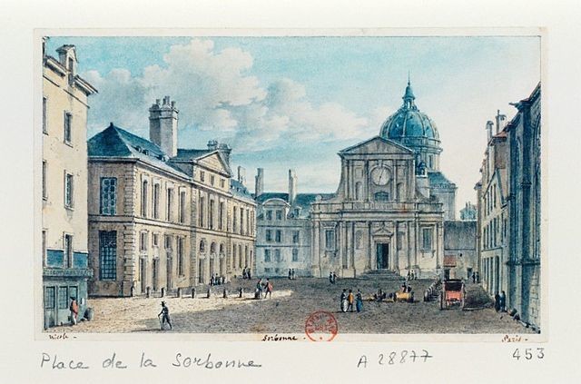 Place and Chapel of the Sorbonne in the early nineteenth century, by Victor Jean Nicolle (1754-1826)